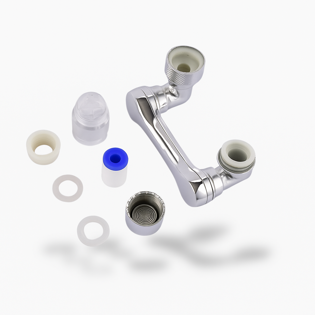 Drehbarer Wasserhahnfilter 1080° mit mechanischem Arm - Universelle Verlängerung aus ABS