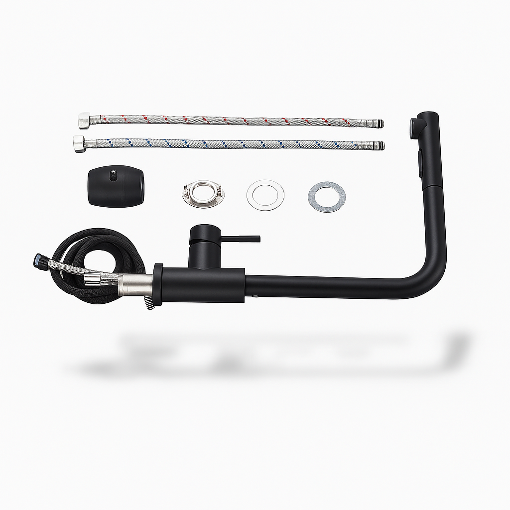 Robinet de cuisine – Bec rétractable avec douchette