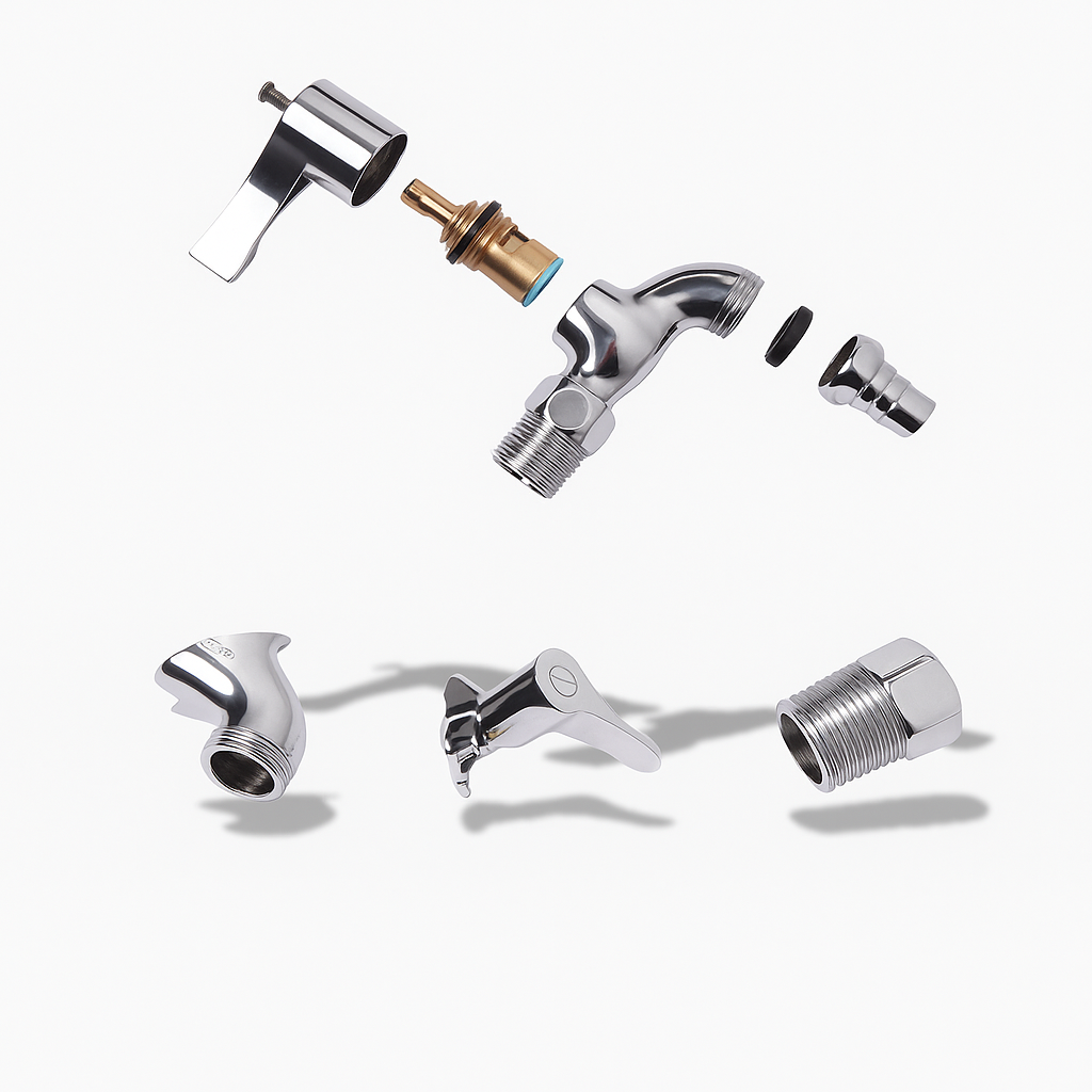 Robinet jardin – Double sortie, disque céramique anti-goutte