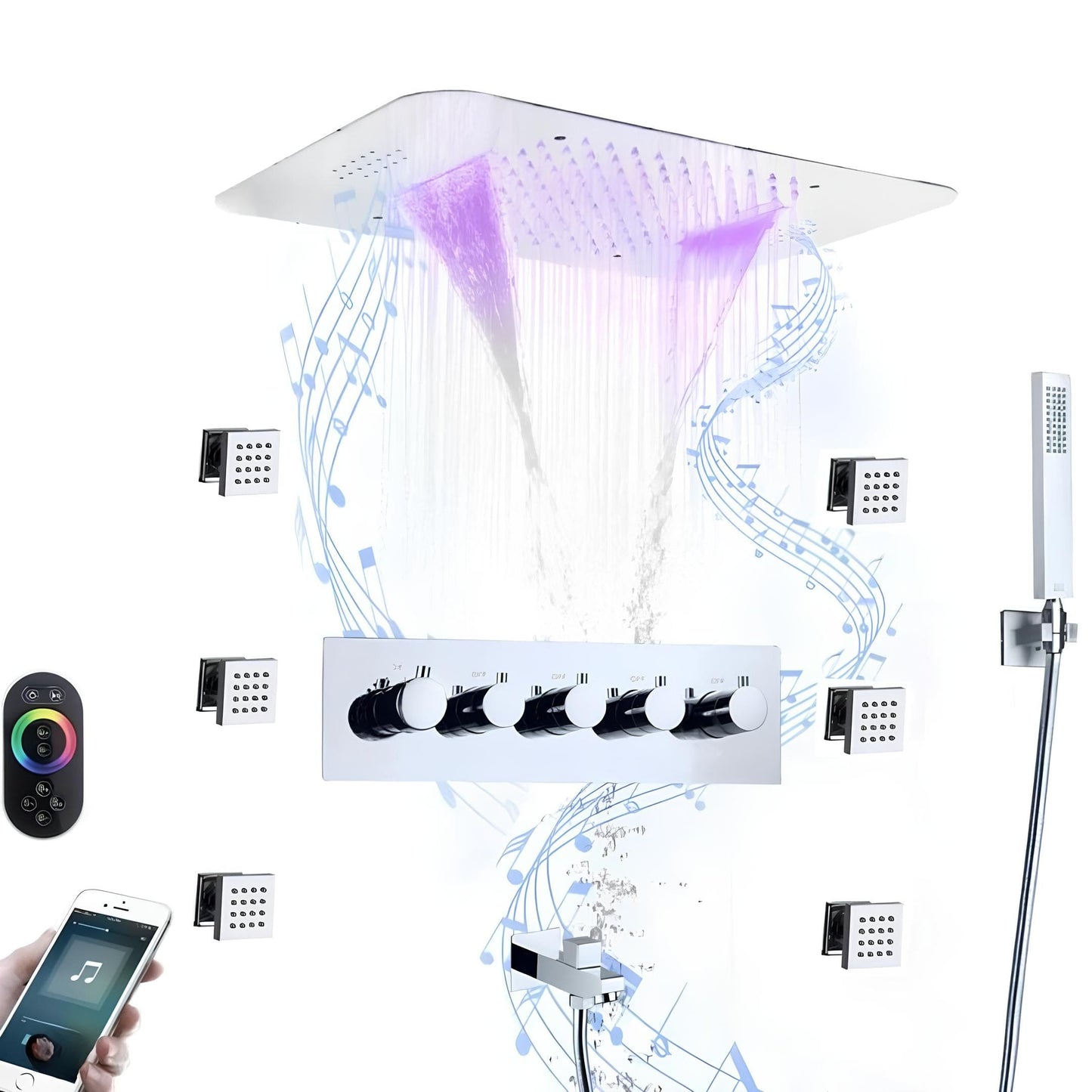 Colonne de Douche Encastrable LED Luxe