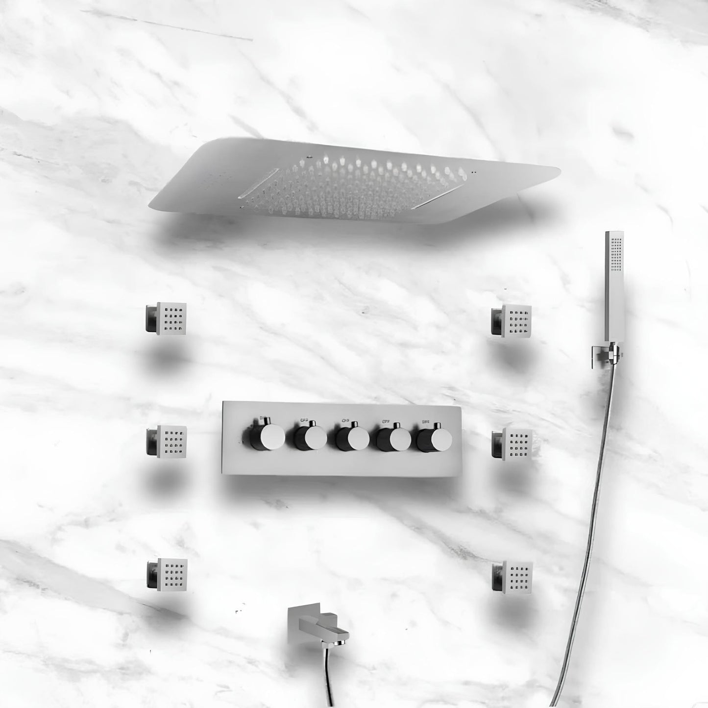 Colonne de Douche Encastrable LED Luxe