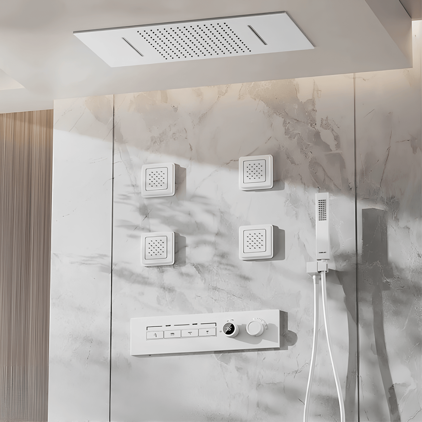 Colonne de Douche Encastrable Thermostatique LED