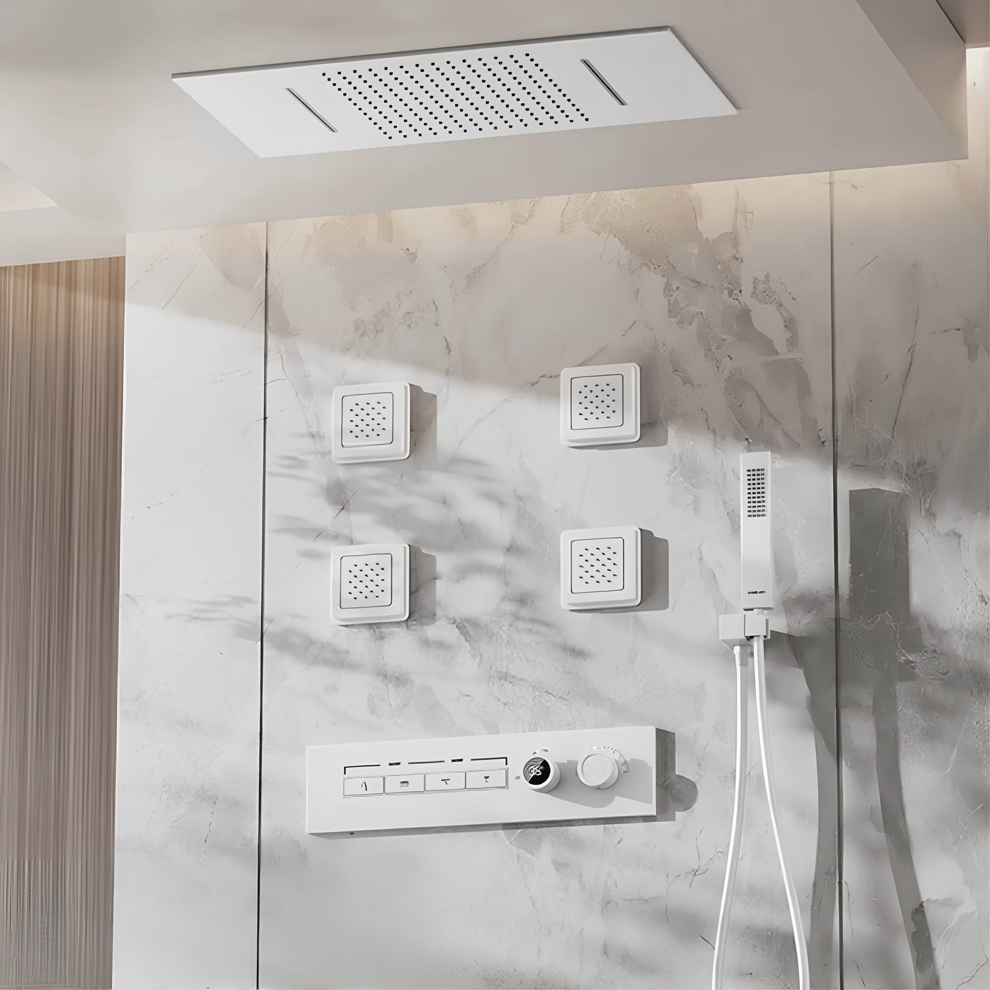 Colonne de Douche Encastrable Thermostatique LED