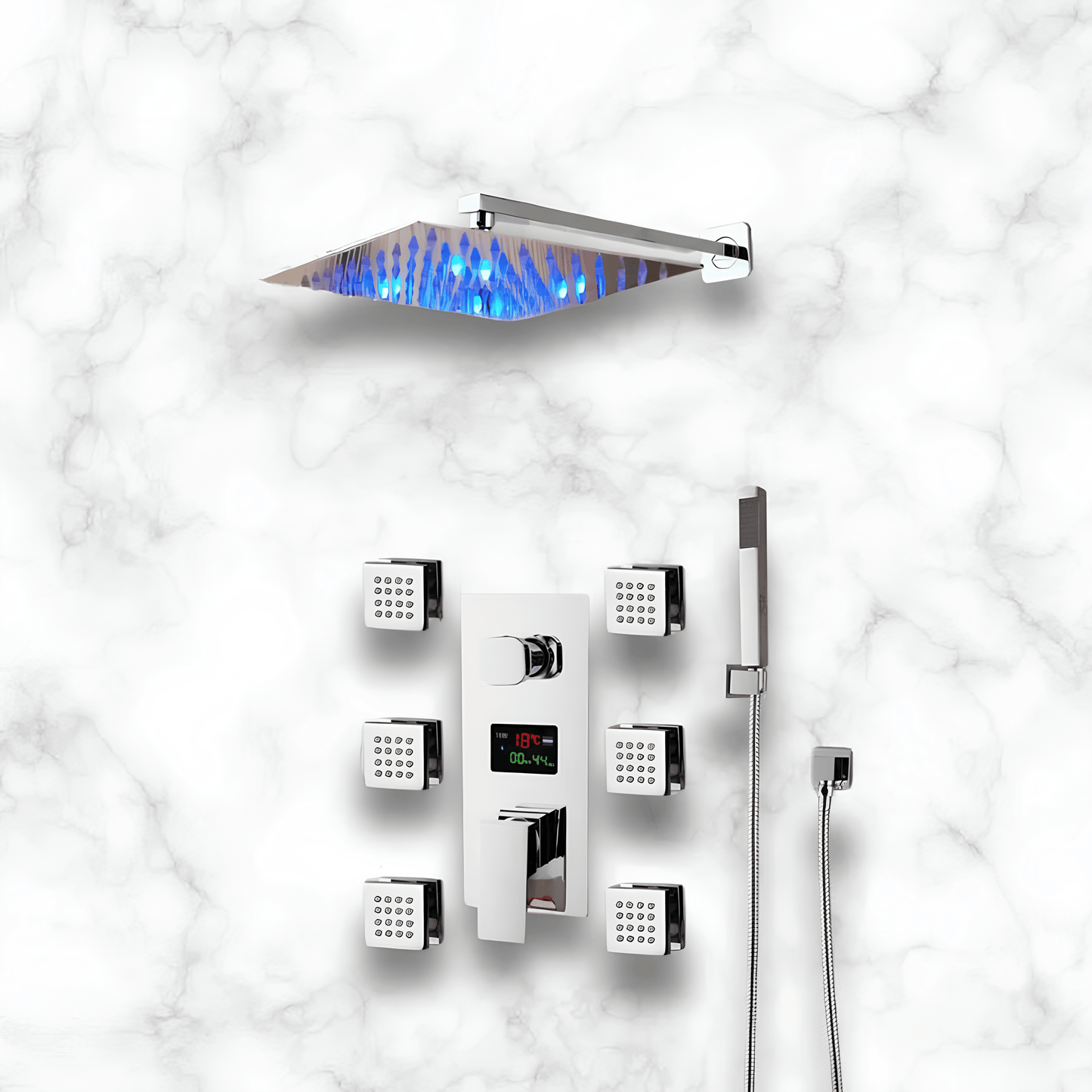Colonne de Douche Hydromassante LED