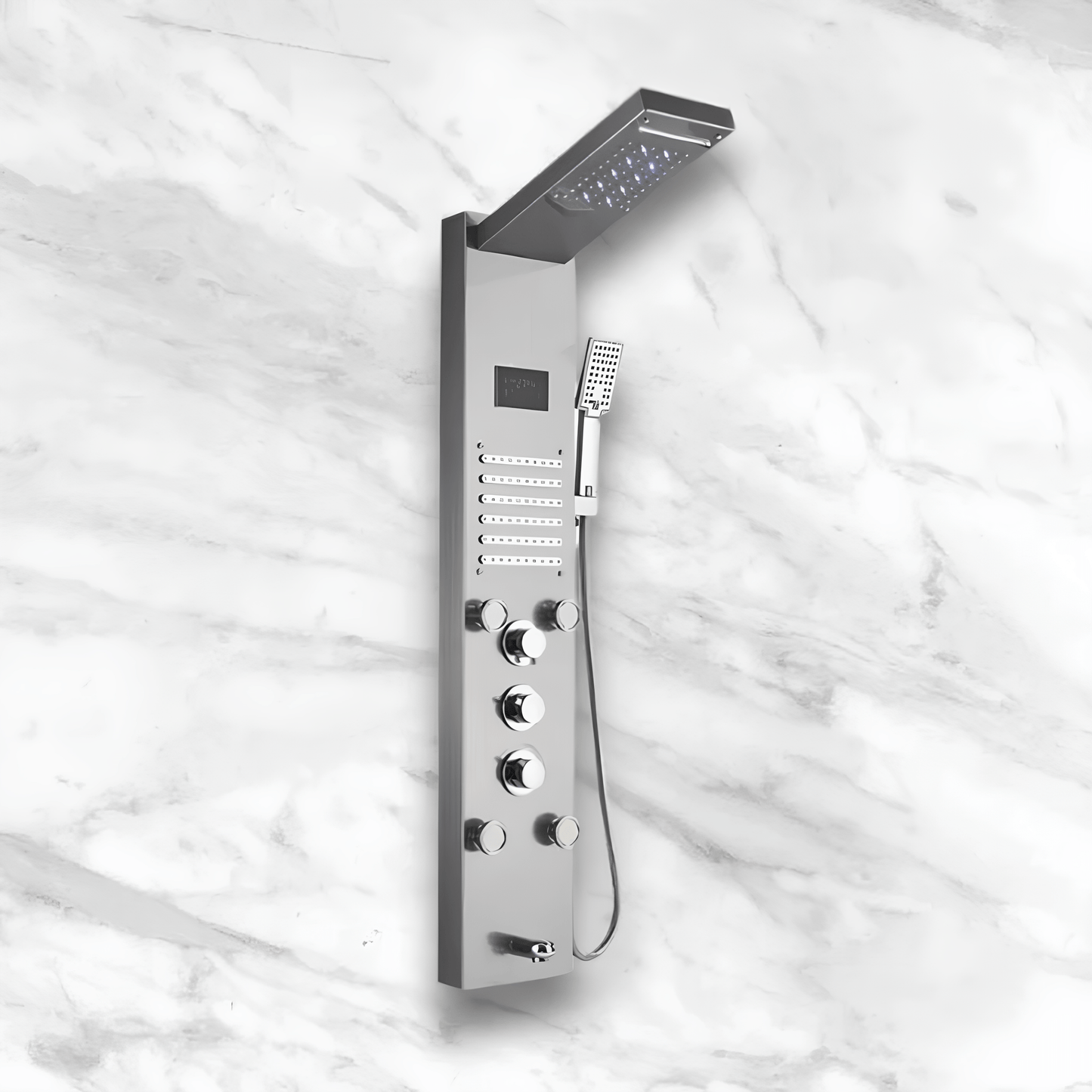 Colonne de Douche Hydromassante LED 6 Modes et Affichage Digital
