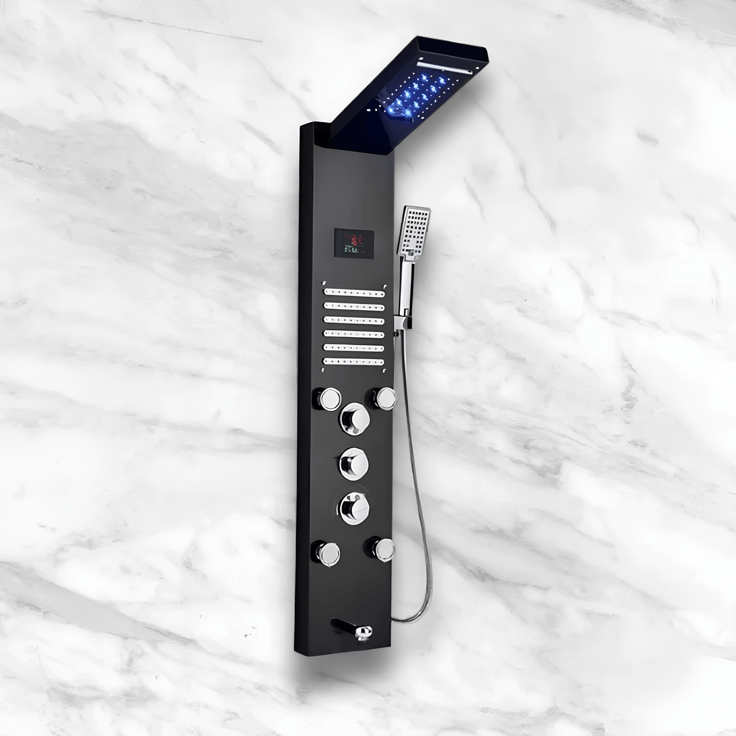 Colonne de Douche Hydromassante LED 6 Modes et Affichage Digital