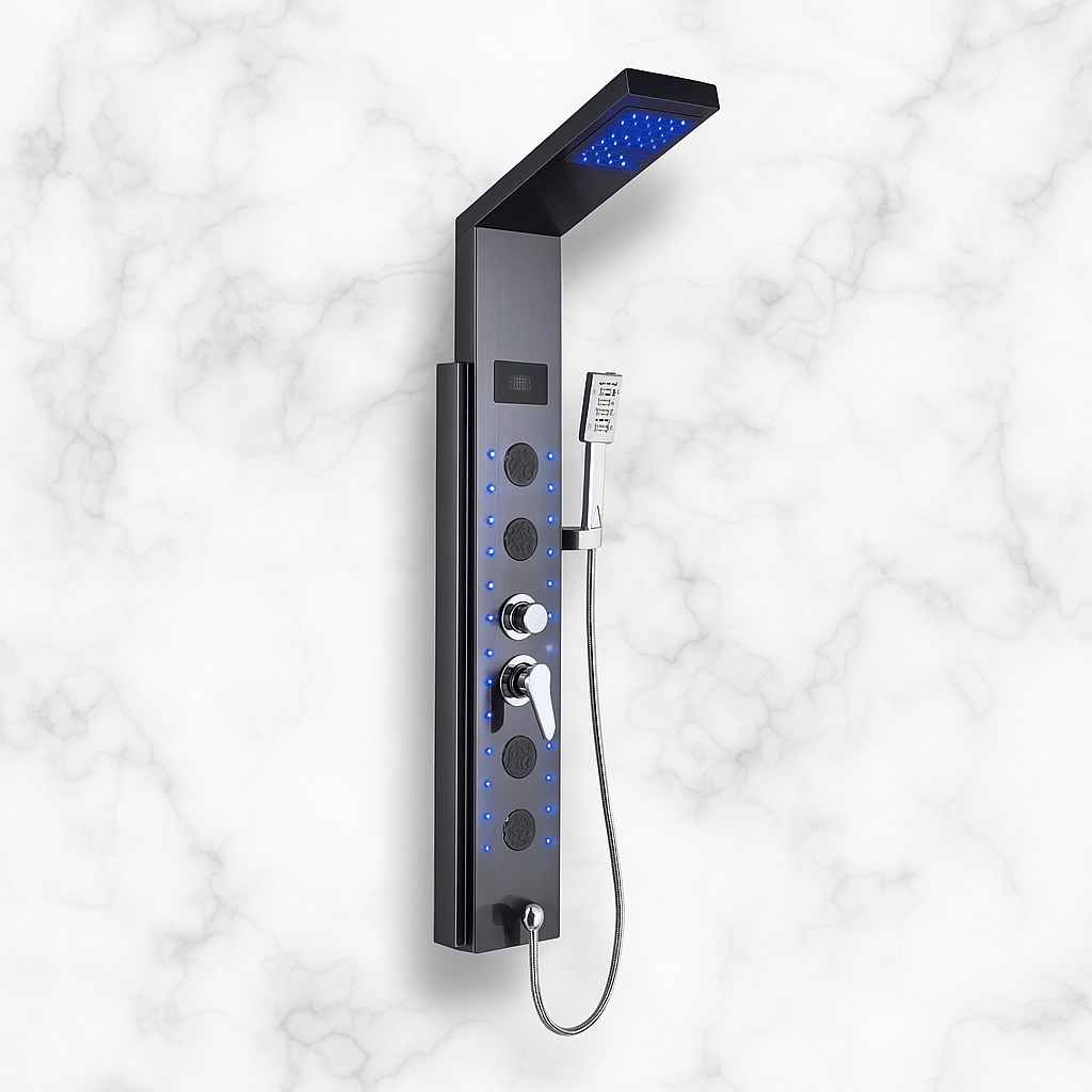 Colonne de Douche Hydromassante LED Inox
