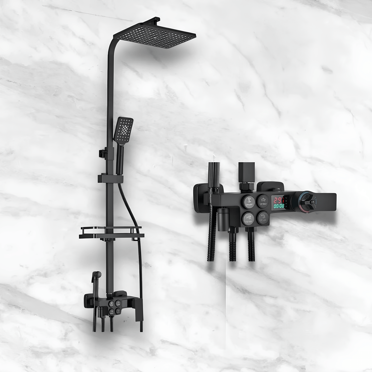 Colonne de Douche Thermostatique Jet Pluie