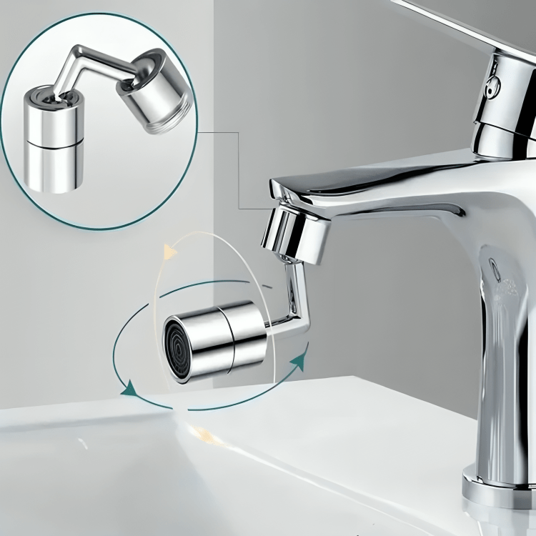 Extension robinet 720° rotatif – Adaptateur anti-éclaboussures