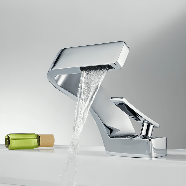 Mitigeur lavabo orange cascade – Robinet moderne