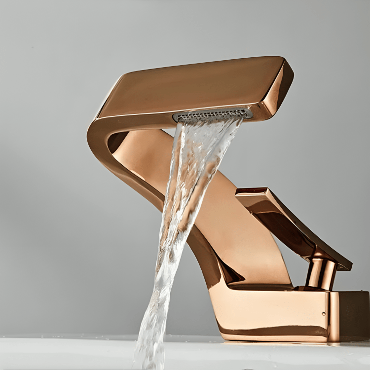 Mitigeur lavabo orange cascade – Robinet moderne