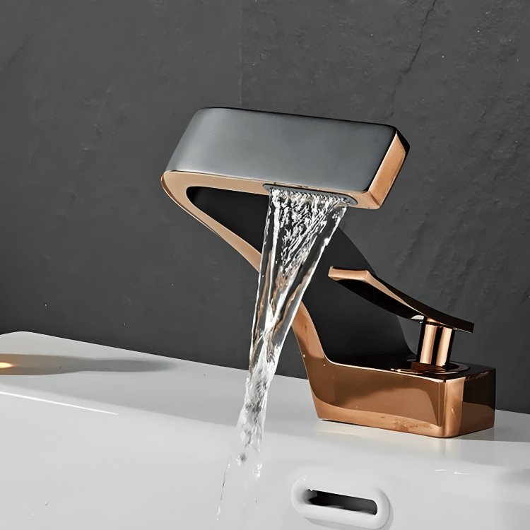 Mitigeur lavabo orange cascade – Robinet moderne