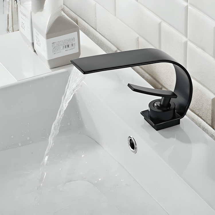 Robinet cascade doré salle de bain – Mitigeur design moderne