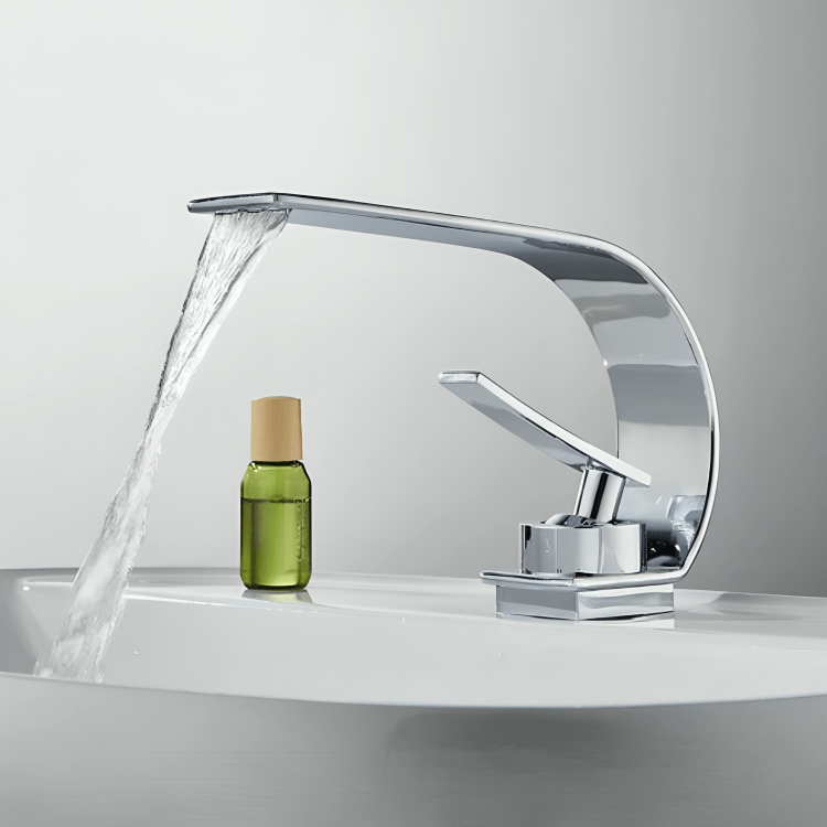 Robinet cascade doré salle de bain – Mitigeur design moderne