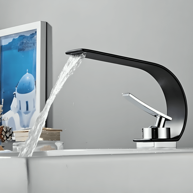 Robinet cascade doré salle de bain – Mitigeur design moderne