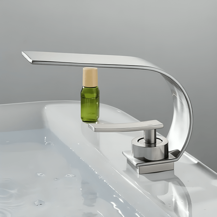 Robinet cascade doré salle de bain – Mitigeur design moderne