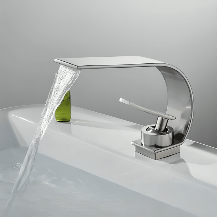 Robinet cascade doré salle de bain – Mitigeur design moderne
