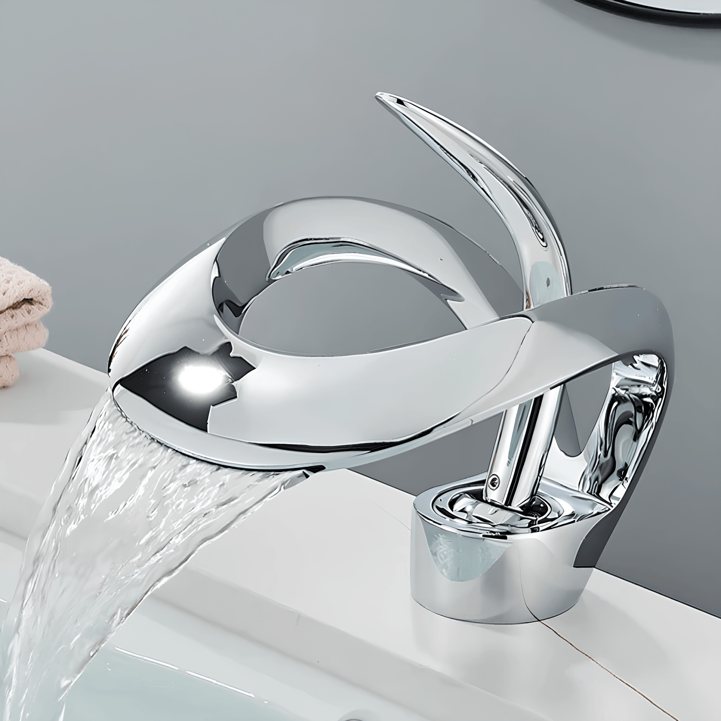 Robinet cascade salle de bain en laiton – Eau chaude et froide