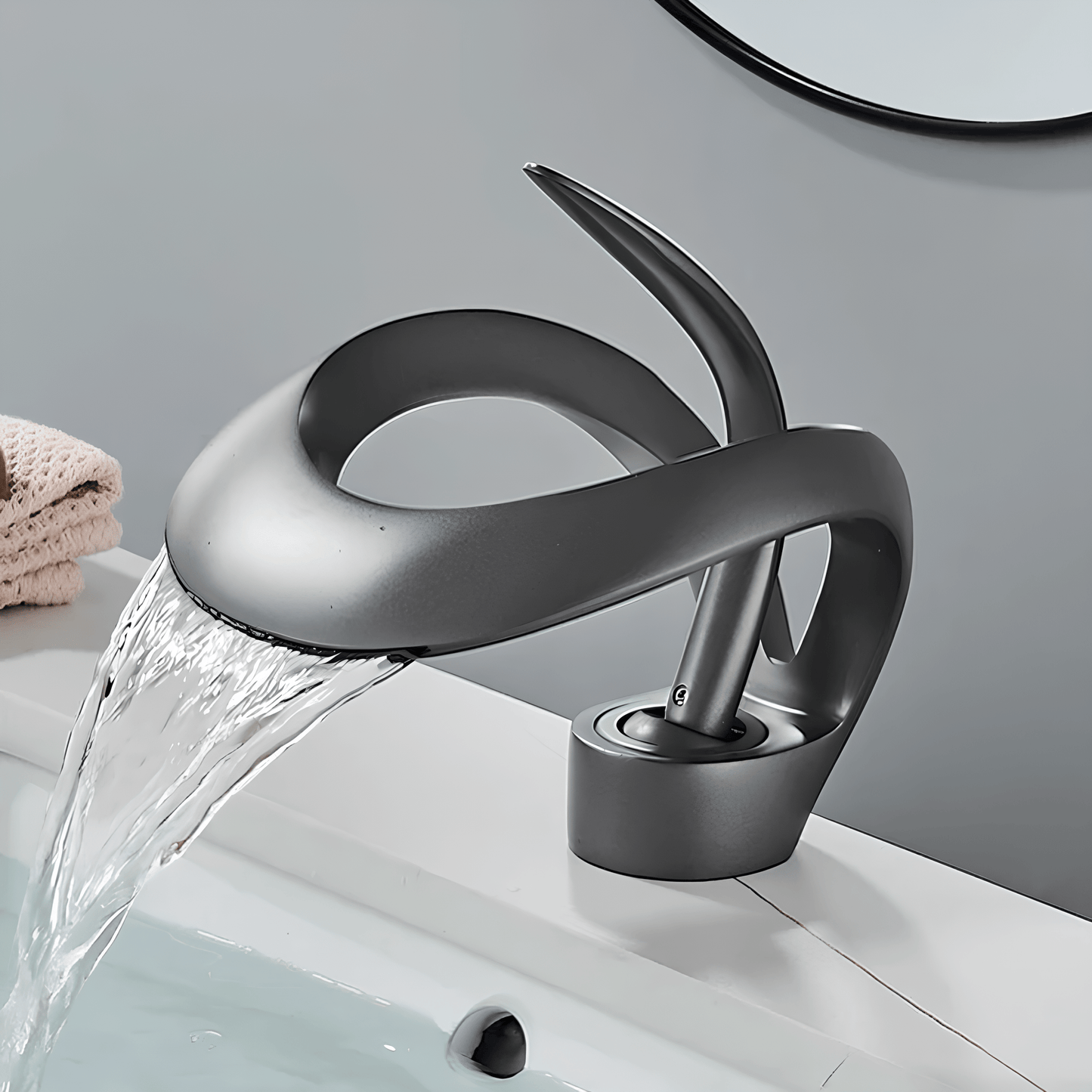 Robinet cascade salle de bain en laiton – Eau chaude et froide