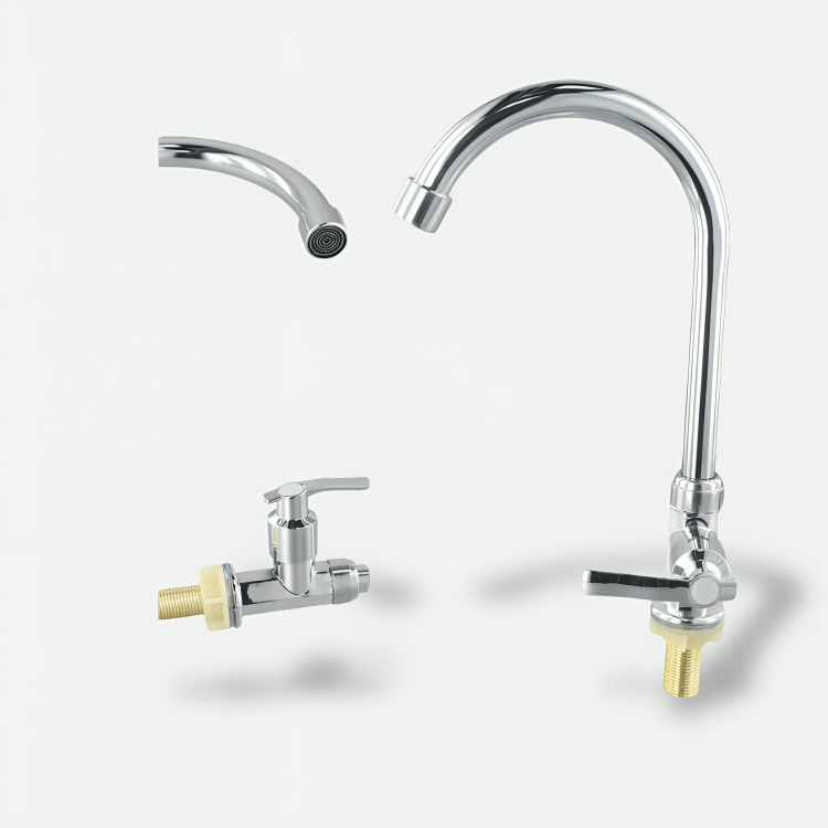 Robinet évier cuisine inox à levier unique | Robinetterie pro