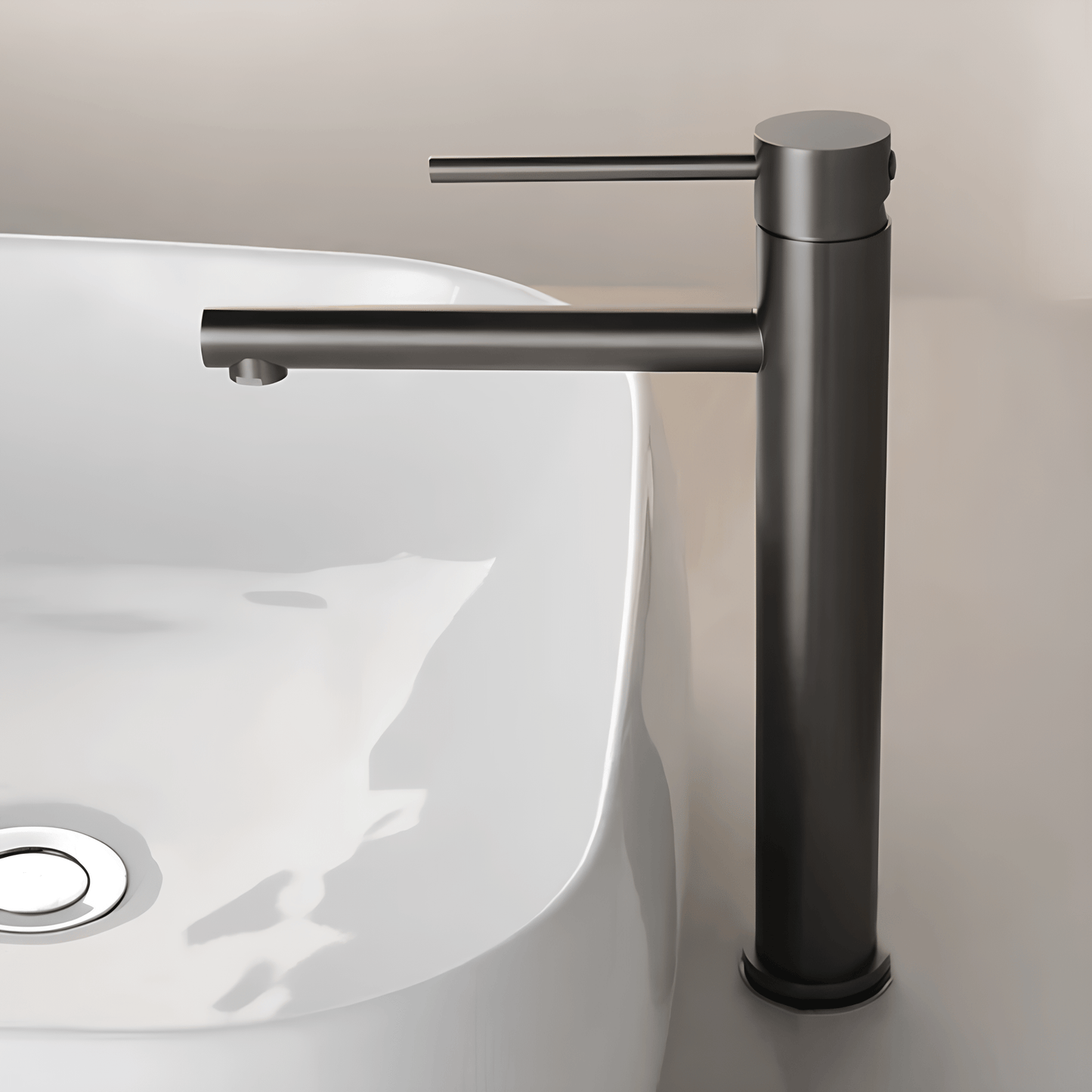 Robinet lavabo or rose brossé – mitigeur haut moderne salle de bain