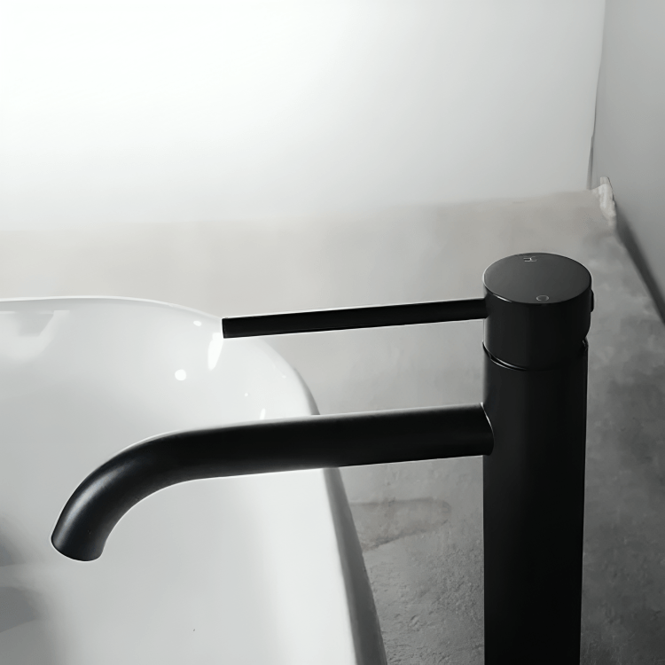 Robinet lavabo or rose brossé – mitigeur haut moderne salle de bain