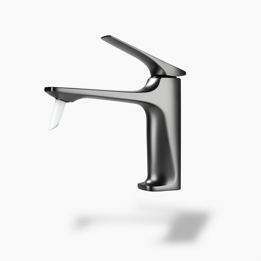 Robinet mitigeur noir lavabo – Design carré moderne
