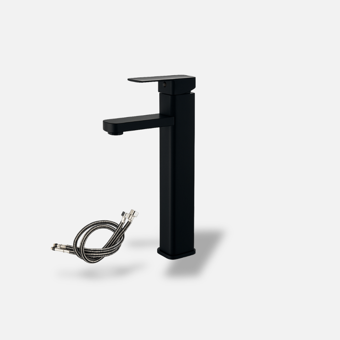 Robinet mitigeur salle de bain – Inox brossé design carré