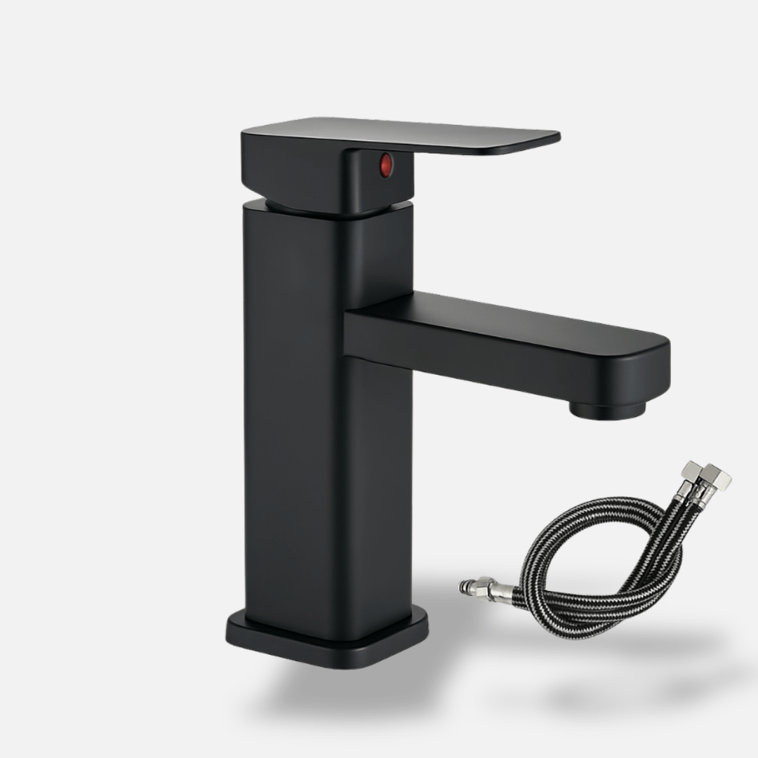 Robinet mitigeur salle de bain – Inox brossé design carré