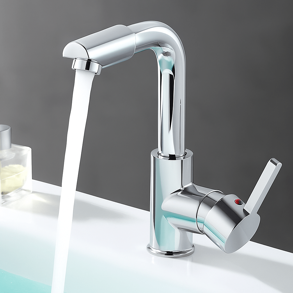 Robinet salle de bain eau chaude et froide G1/2 chromé – moderne