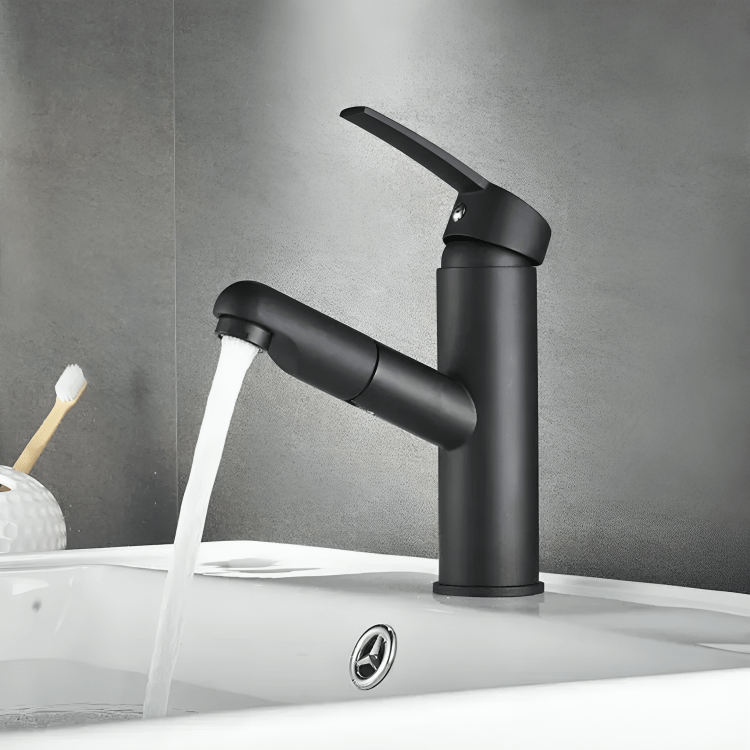 Robinet salle de bain extractible chromé – Bec rétractable