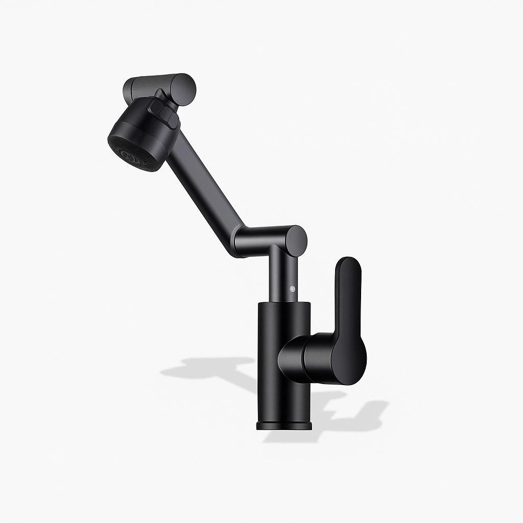 Robinet salle de bain noir orientable – Acier inoxydable