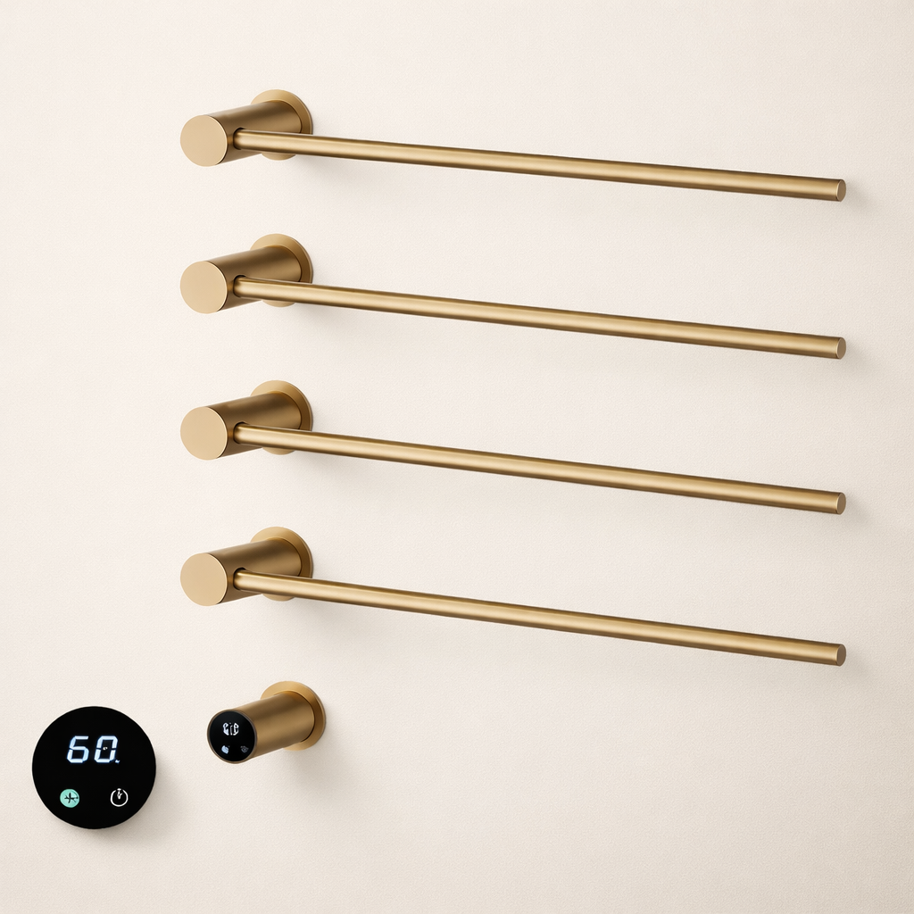 Sèche-serviette Électrique Pivotant Design en Acier Inoxydable - WiFi & Timer Intégré