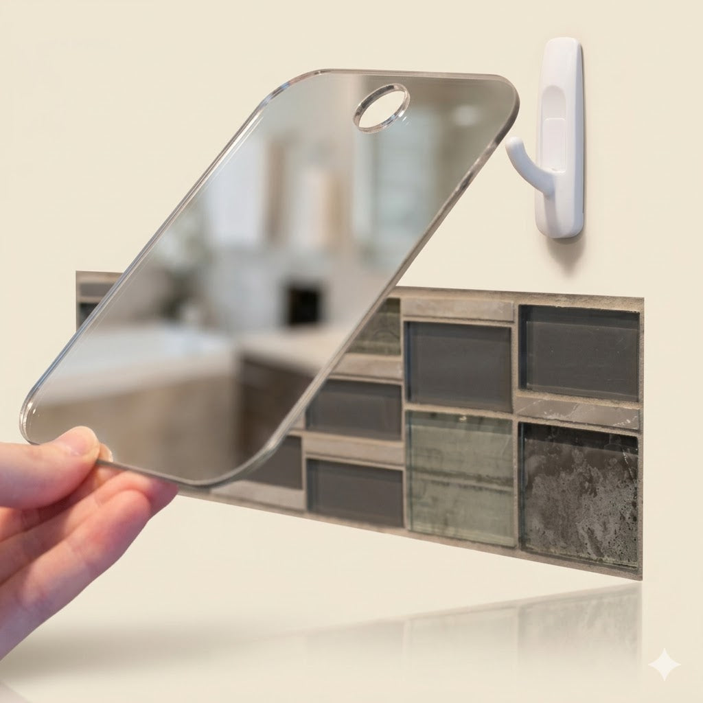 Miroir de Douche Ventouse – Rasage Facile & Vision Claire