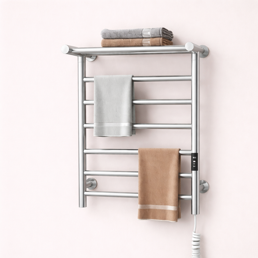 Chauffe-Serviette Électrique Smart Metropolitan T1 - Noir Mat - Inox 304 & Connecté WiFi