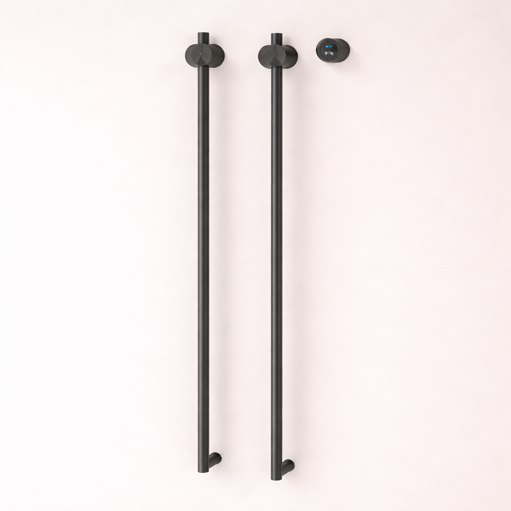 Sèche-serviette Vertical Électrique Design Minimaliste - 2 Barres Acier Inox 304
