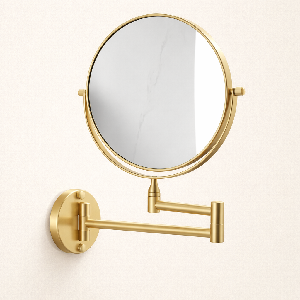 Miroir maquillage mural LED double face extensible