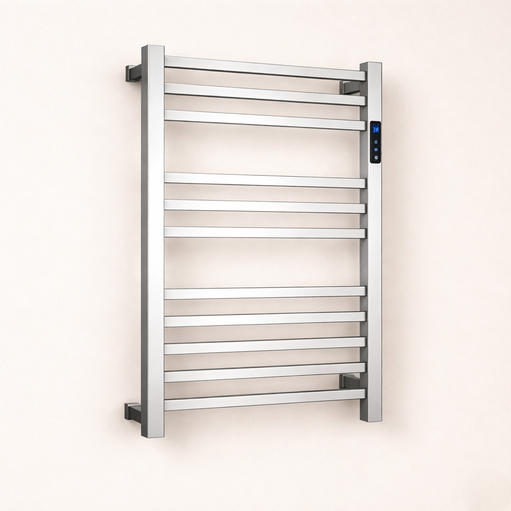 Porte-serviette Chauffant Électrique Mural - Acier Inox 304 - Programmable & Intelligent