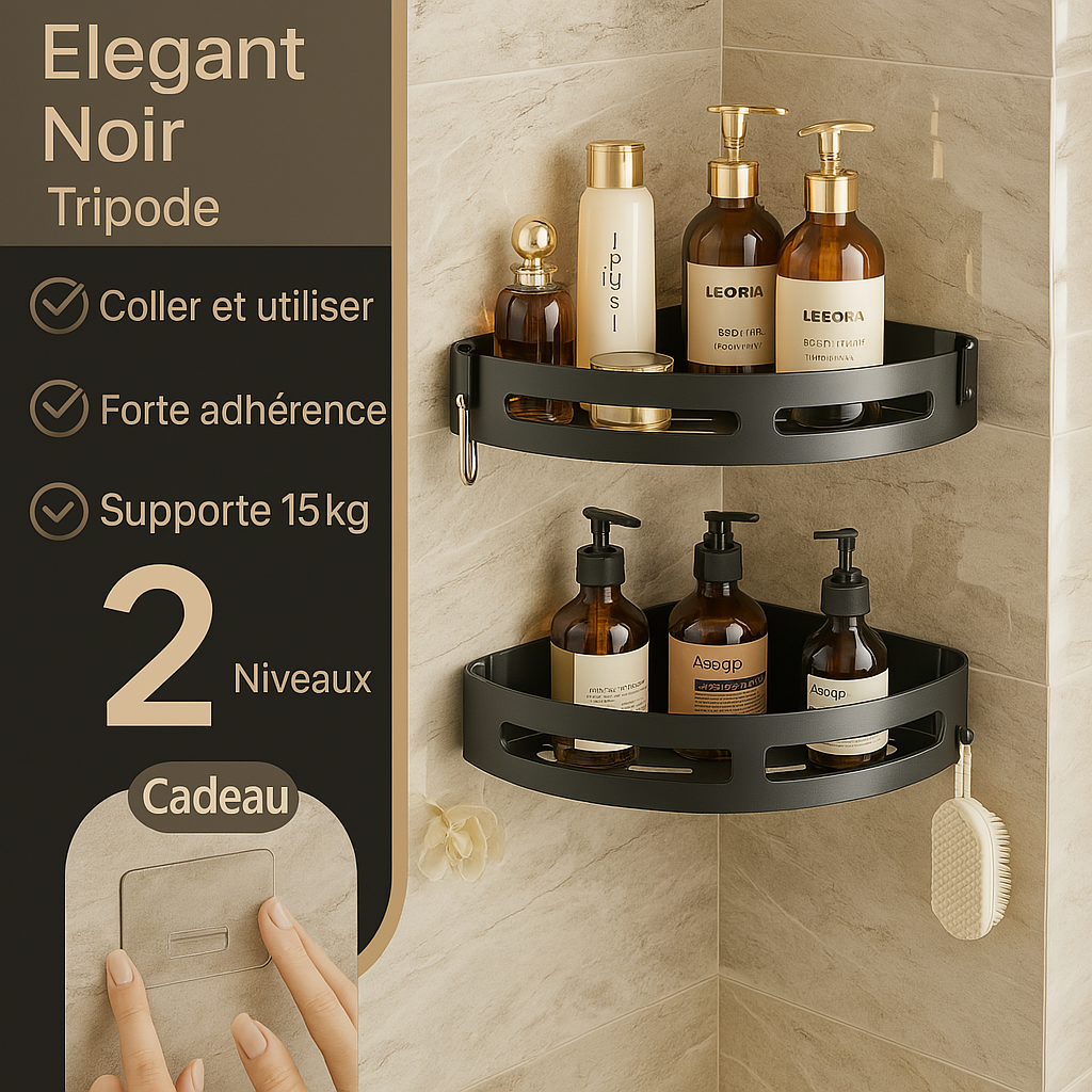 Porte-shampoing de salle de bain sans perçage