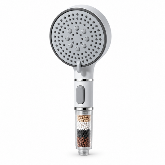 Pommeau de douche filtrant anti-calcaire 5 jets – Essentiel