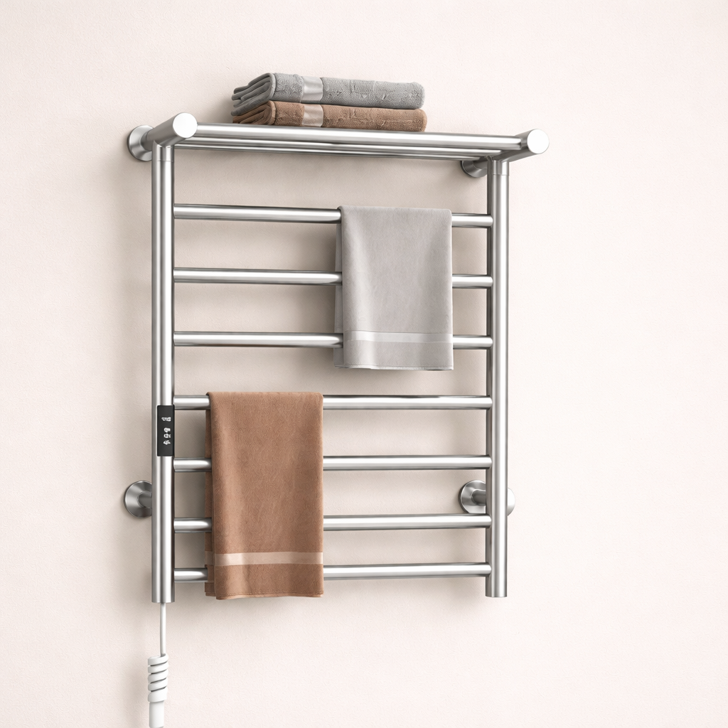 Chauffe-Serviette Électrique Smart Metropolitan T1 - Noir Mat - Inox 304 & Connecté WiFi