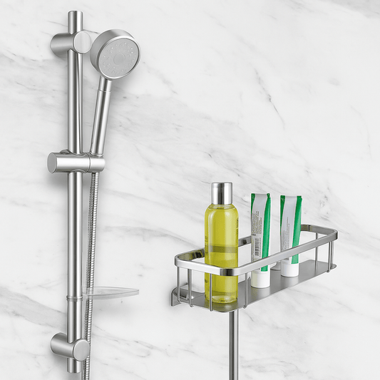Barre de Douche Extensible Argent