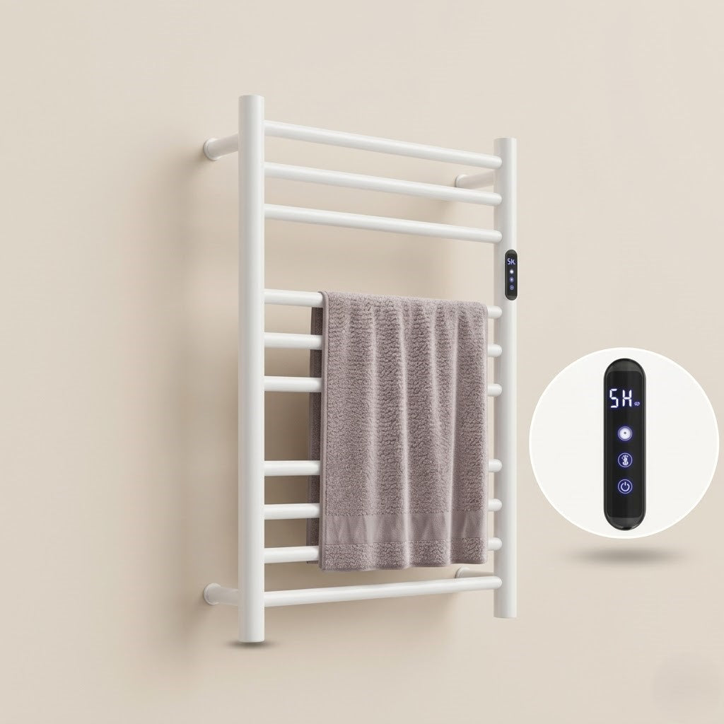 Porte-serviette Chauffant Électrique Mural - Acier Inox 304 - Programmable & Intelligent