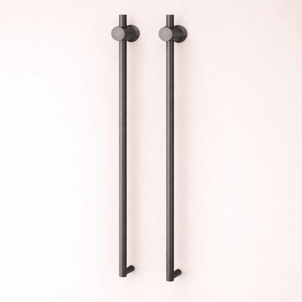 Sèche-serviette Vertical Électrique Design Minimaliste - 2 Barres Acier Inox 304