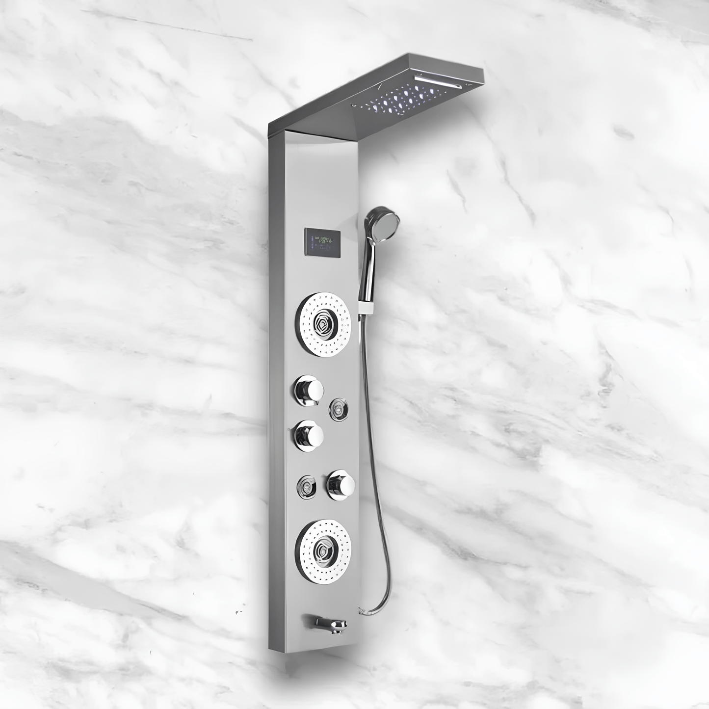 Colonne de Douche Hydromassante LED 6 Modes et Affichage Digital