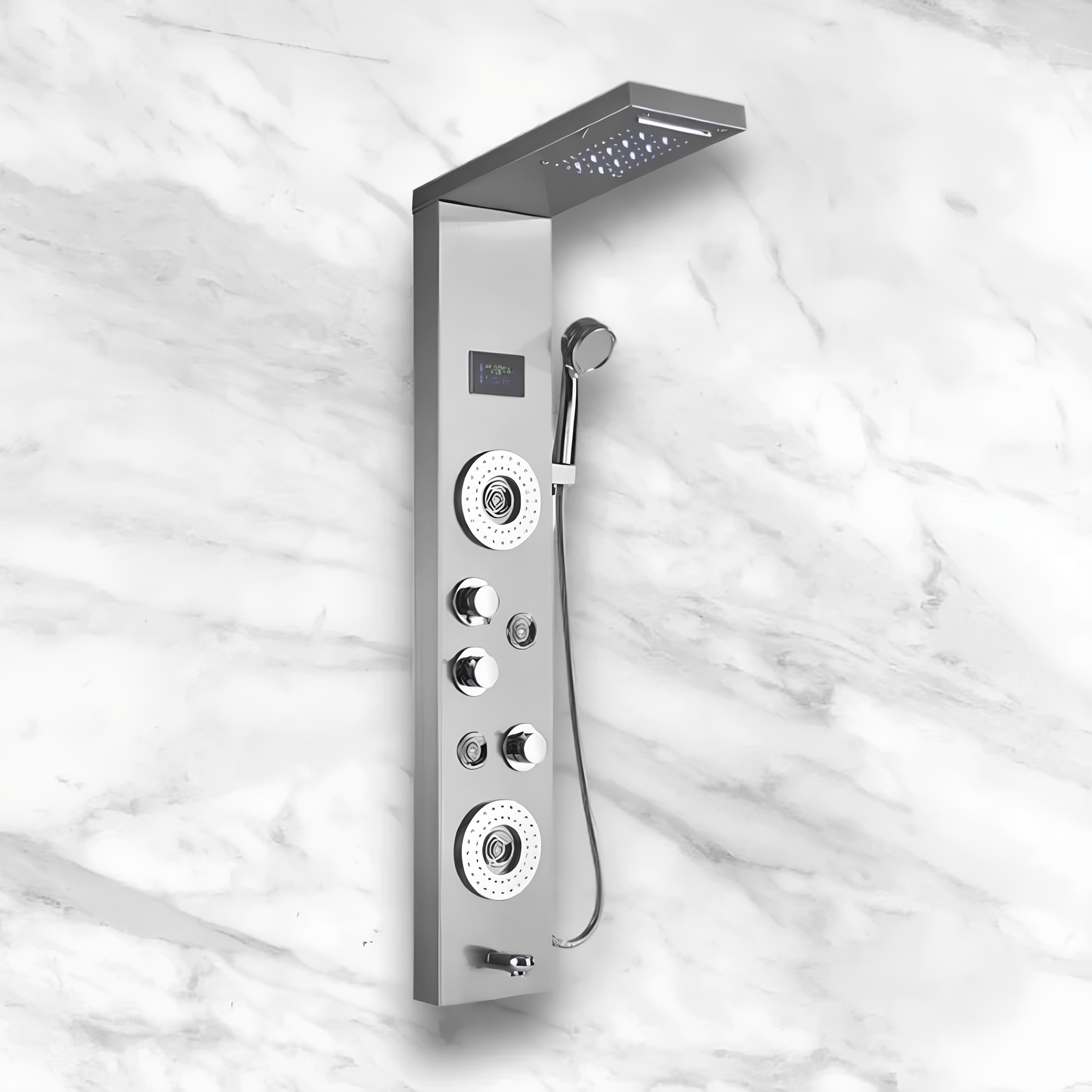 Colonne de Douche Hydromassante LED 6 Modes et Affichage Digital