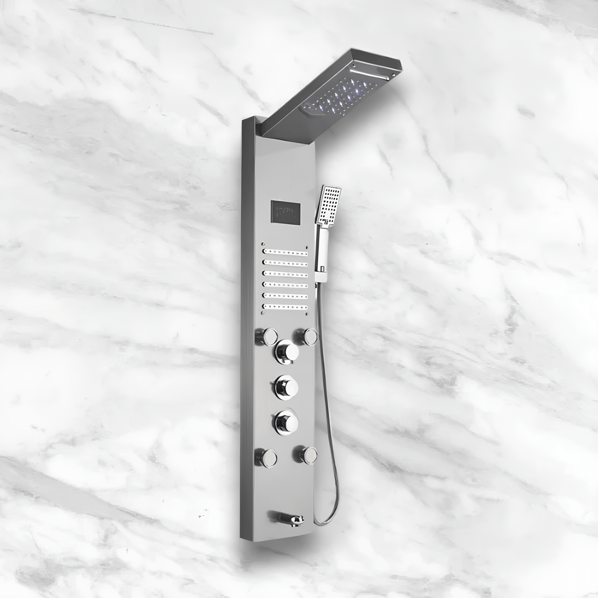 Colonne de Douche Hydromassante LED 6 Modes et Affichage Digital