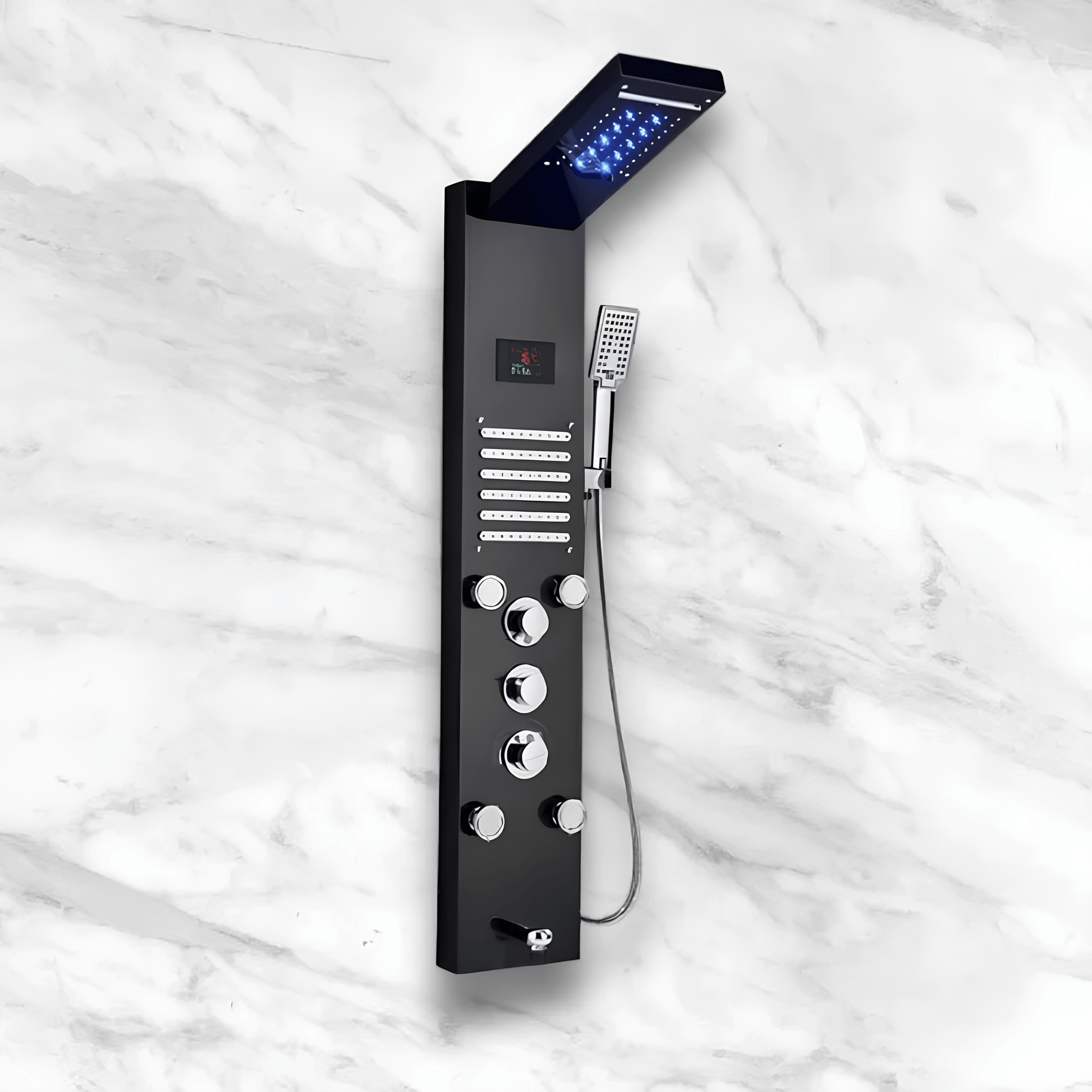 Colonne de Douche Hydromassante LED 6 Modes et Affichage Digital