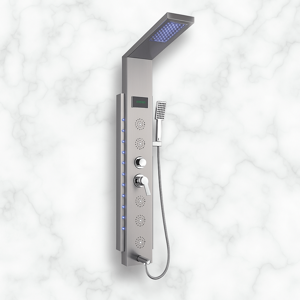 Colonne de Douche Hydromassante LED Inox