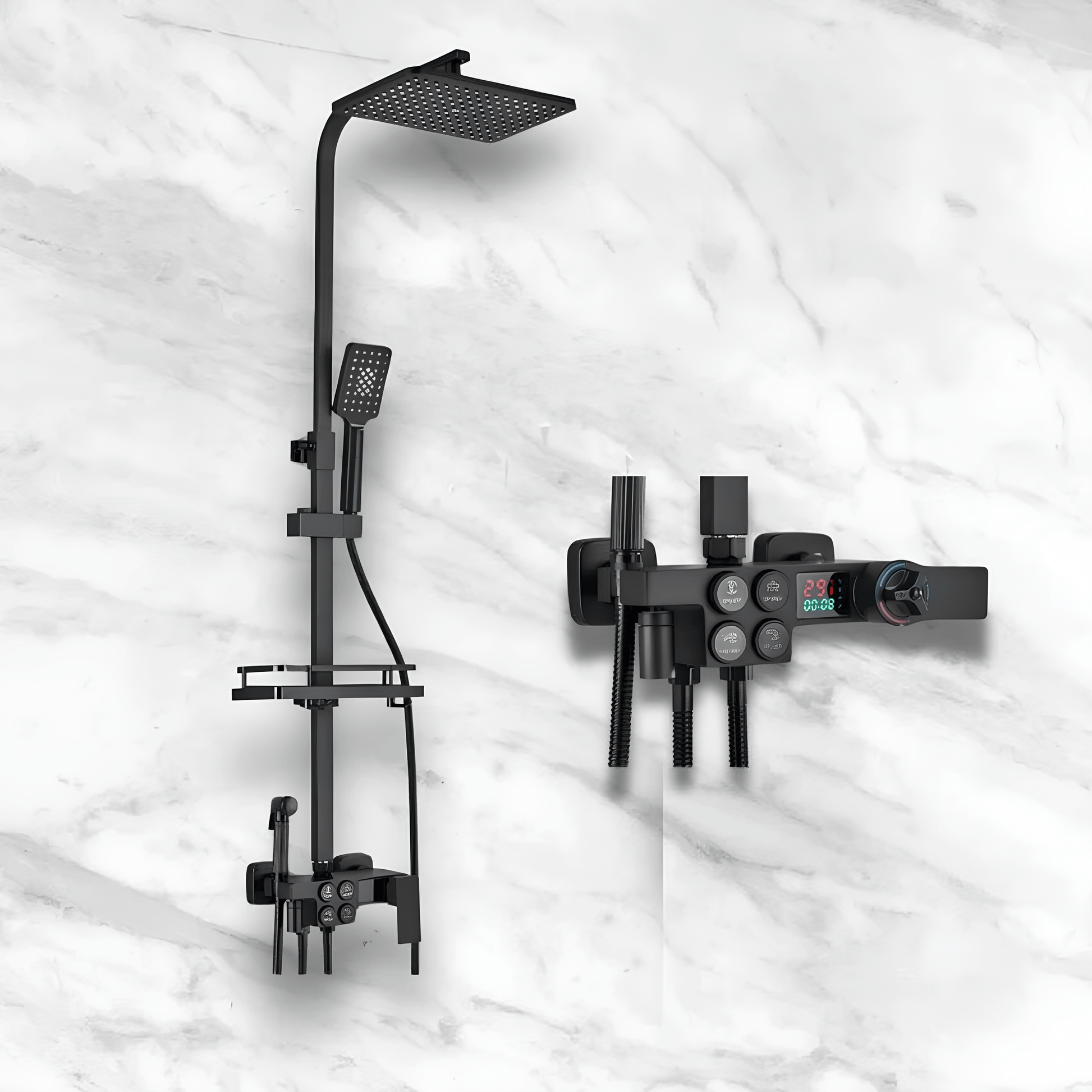 Colonne de Douche Thermostatique Jet Pluie